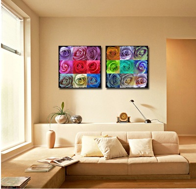 廠家直銷抽象噴繪畫 沙發墻與酒店裝修的藝術選擇